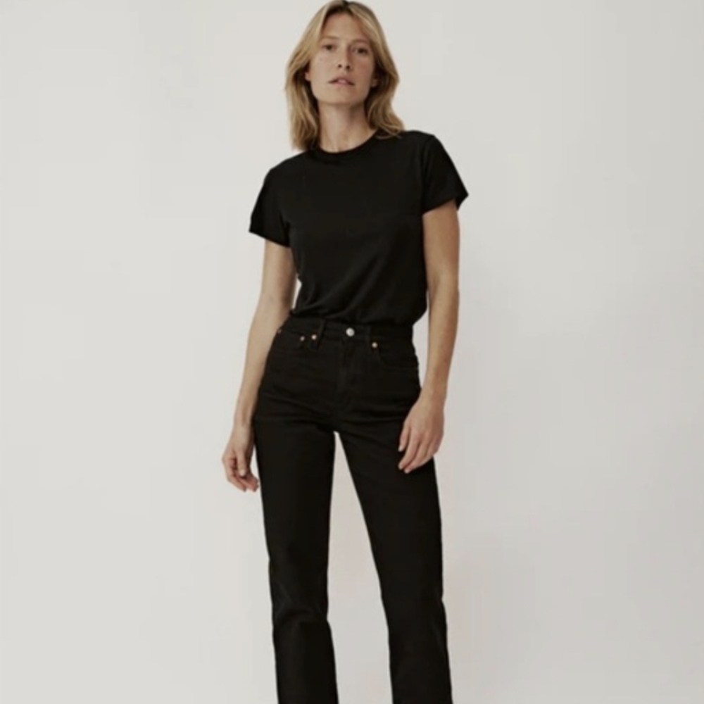 Buck Mason Black Rider High Rise Jeans 32 BW14076